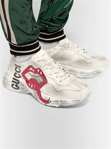 gucci mens trainers rhyton|gucci rhyton sneakers price.